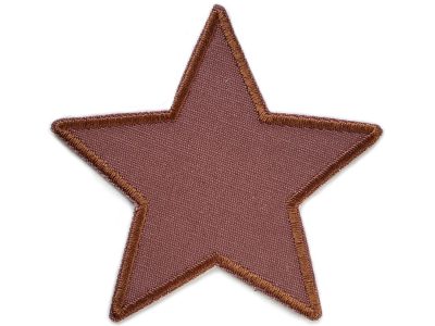 Stern Canvas braun Aufnäher aus Baumwollcanvas, 10 x 10 cm, satter brauner Stern-Bügelflicken sternförmig, Bügelflicken für Kinderhosen und Cordhosen handmade Berlin