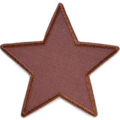 Stern Canvas braun Aufnäher, 10 cm