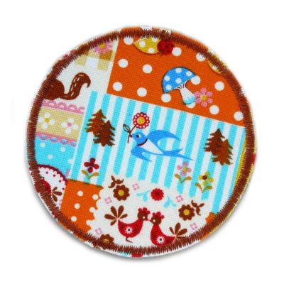 Folklore Hosenflicken mit bunten Motiven aus der russischen Folklore