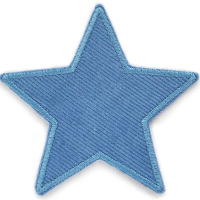 Stern Cord jeansblau Aufnäher zum aufbügeln