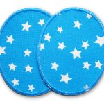 2 Knieflicken Sternchen hellblau, 2 Größen