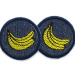 2 Bananen Mini Patches, 4 cm