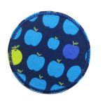Hosenflicken Äpfelchen blau, 7 cm, Bügelflicken Apfel