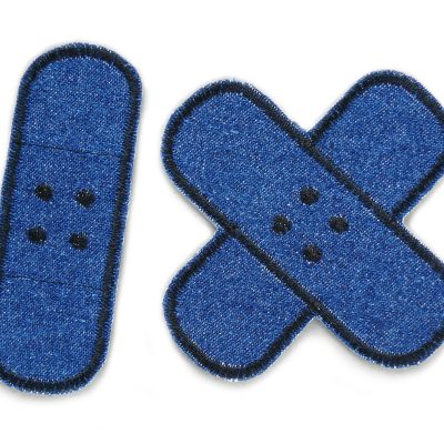 2 Jeansflicken Pflaster zum aufbügeln, Bügelflicken Hosenpflaster aus Jeansstoff