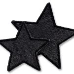 Stern Jeans schwarz Aufnäher, 2 Größen, Flicken zum aufbügeln