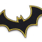 Fledermaus Patch schwarz - 10 cm - Aufbügler Bügelbild