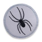 Spinne Patch grau - 5,5 cm - Aufnäher Bügelbild
