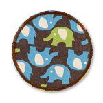 Elefant Hosenflicken braun, 8 cm - Bügelflicken für Kinderhosen