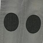 2 Jeansflicken schwarz, 2 Größen, Bügelflicken Jeans