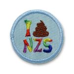 Patch I shit Nzs, 4,5 cm, Statement Bügelbild