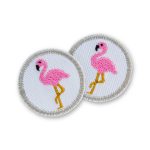 2 Flamingo Mini Patches, 4 cm