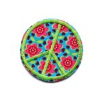Peace Patch Bügelbild Blumen, 5 cm, Aufnäher Peace-Zeichen