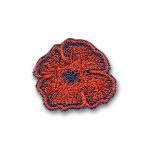 Mohnblume Patch, 3,5 x 4 cm