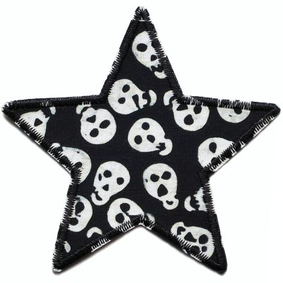 Stern Piraten Totenkopf Stoffflicken zum aufbügeln