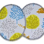 2 Knieflicken Im Wald hellgrau, 8 x 10 cm