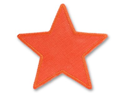 Stern Cord orange Aufnäher zum aufbügeln, orangefarbener Baumwollcord 10 x 10 cm, oranger Cordflicken sternförmig, Bügelflicken für Cordhosen und Kinderhosen handmade Berlin