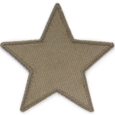 Stern Cord taupe-braun Aufnäher, 10 cm
