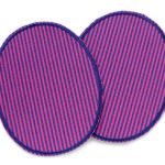 2 Knieflicken Jeans pink-blau, 2 Größen, Bügelflicken Jeans