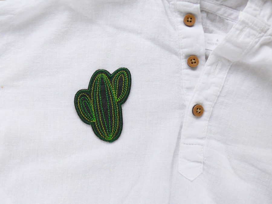 Kaktus Jeansflicken Patch, 6,5 x 5 cm - Piratenbande
