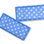 2 Pflaster Flicken Sternchen hellblau, 7,5 x 3,5 cm