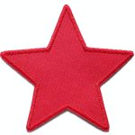 Stern Canvas rot Aufnäher, 10 cm, Aufbügler Flicken