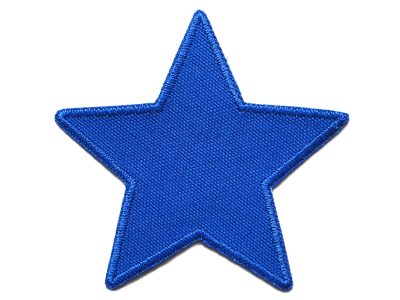 Stern Canvas blau Aufnäher aus königsblauem Baumwollcanvas, 10 x 10 cm, Royal-Blau Stern-Bügelflicken sternförmig, Bügelflicken für Kinderhosen und Jeans handmade Berlin