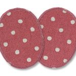2 Knieflicken Punkte altrosa, 6 x 8 cm