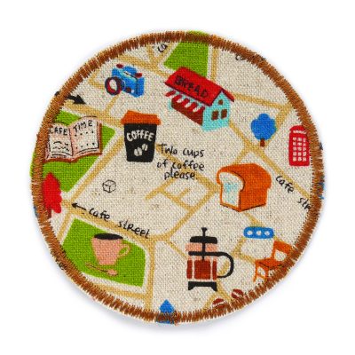 Hosenflicken City-Life, robster Flicken zum aufbügeln aus Canvas mit Stadtplan-Motiv