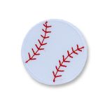 Baseball Patch weiß, 5 cm, Aufnäher Bügelbild