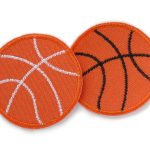 Basketball Aufnäher Patch, 2 Farben, 6 cm