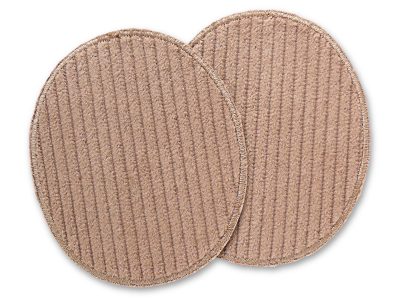 Zwei ovale XL-Knieflicken aus hellbraunem Baumwollcord (Breitcord), jeweils 10 x 12 cm, Bügelflicken zum Aufbügeln auf Cordhosen und Kinderhosen, handmade Berlin