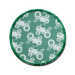 Traktor Hosenflicken grün, 7 cm, Flicken zum aufbügeln