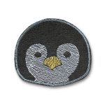 Pinguin Knieflicken, 8,5 cm - Bügelflicken Aufnäher