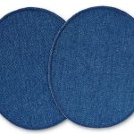 2 Jeansflicken mittelblau, 2 Größen, Bügelflicken Jeans