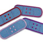 4er Set Jeans Trostpflaster, 8,5 x 3 cm, Flicken zum aufbügeln