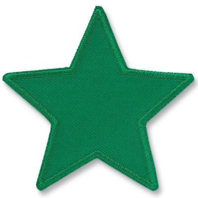 Stern Flicken Canvas grün, 10 cm, Bügelflicken handmade in Berlin