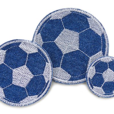 Fußball Jeansflicken zum aufbügeln in 3 Größen