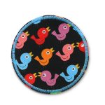 Hosenflicken bunte Vögelchen, 7 cm, Bügelflicken Vogel