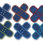 Hosenpflaster Jeansflicken, 6 Farben, 8,5 cm, Flicken für Jeans