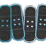 4er Set Jeans Trostpflaster schwarz-blau, 8,5 x 3 cm