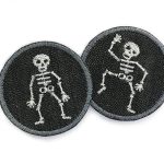 2 Skelett Patches, 5,5 cm