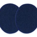 2 Jeansflicken dunkelblau, 2 Größen, Bügelflicken Jeans