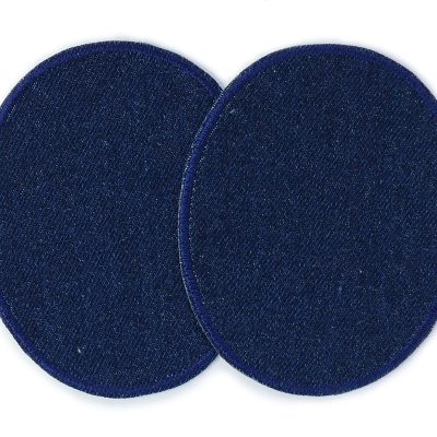 große Jeansflicken zum aufbügeln aus dunkelblauem Jeansstoff