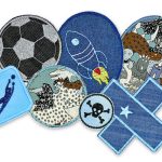Set 7 Flicken Dinos, Fußball, Rakete, Pflaster