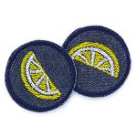 2 Zitronen Mini Patches, 4 cm