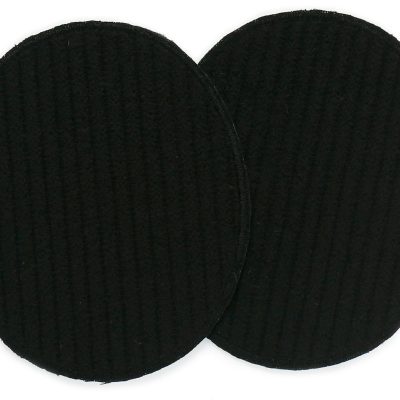2 XL Cordflicken aus schwarzem Breitcord (Baumwollcord), jeweils 10 x 12 cm, Knieflicken Bügelflicken für Cordhosen Jeanshosen und Erwachsenenhosen handmade Berlin