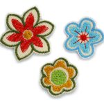 3 Blumen Patches Set