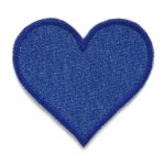 Herz Jeansflicken blau, 8,5 x 8 cm