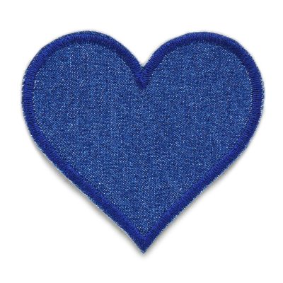 Herz Jeansflicken zum aufbügeln blau