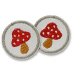 2 Fliegenpilz Mini Patches, 4 cm